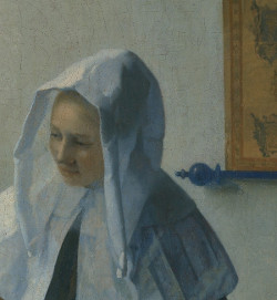 Woman Holding a Water Pitcher (detail), Johannes Vermeer