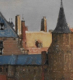 View of Delft, (detail), Johannes Vermeer