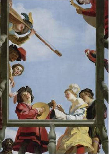 Musical Group on a Balcony, Gerrit van Honthorst