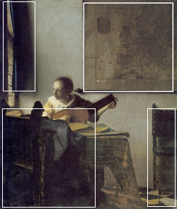 Woman with a Lute (diagram), Johannes Vermeer