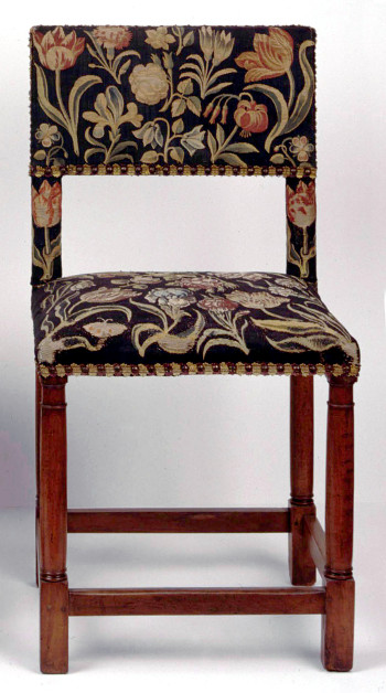 Tapestry and cloth for chair coverings in floral design from the Delft or Gouda workshop, c. 1660–1680