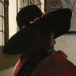 Officer and Laughing Girl (detail), Johannes Vermeer
