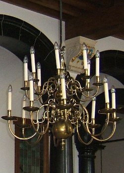 A period chandelier in the Delft Stadhuis (Town Hall)