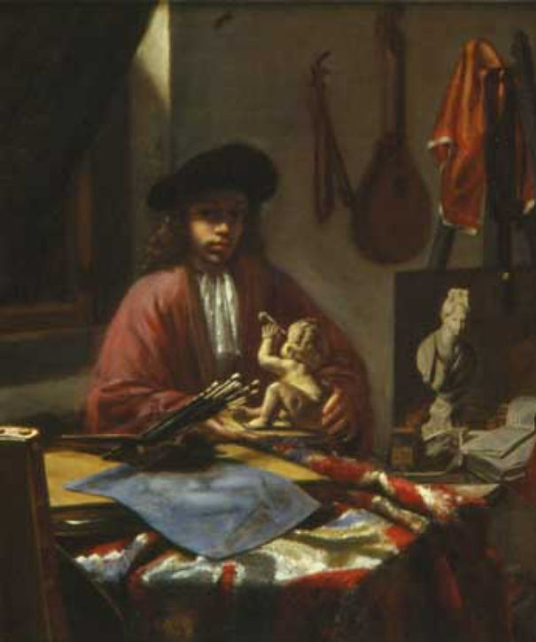 Van Msscher, Artist in his s Studio