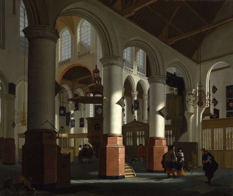 Interior of Oude Kerk, Coenelis de Man