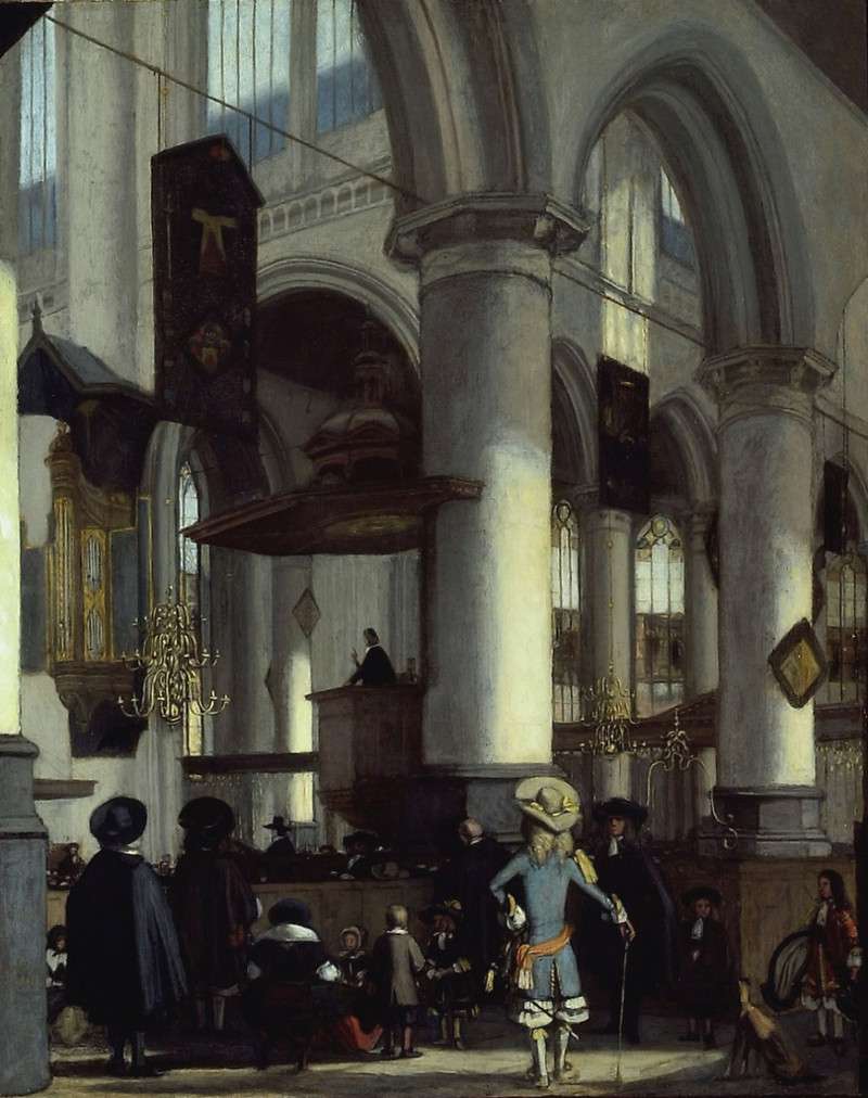 Interior of the Oude Kerk, Delft , Emmanuel de Witte