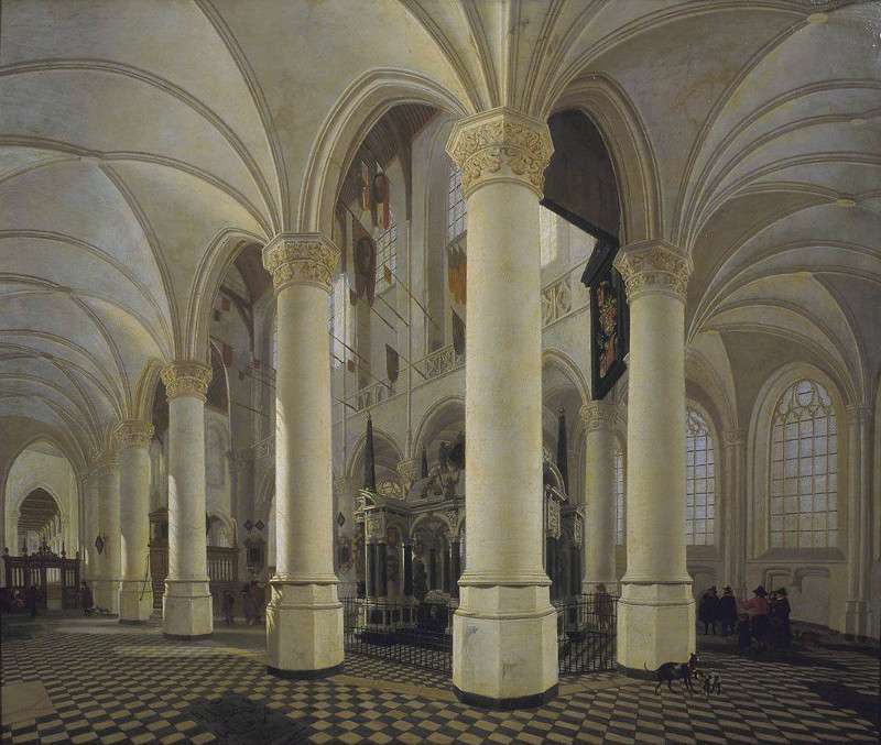 Choir of the Nieuwe Kerk in Delft with the Tomb of William the Silent, Gerard Houckgeest