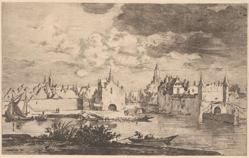 Maxime François Antoine Lalanne , View of Delft