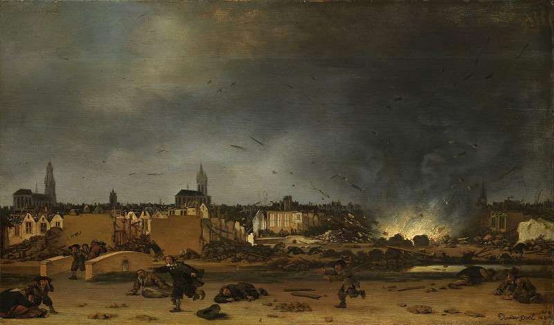The Explosion of the Powder Magazine in Delft, 12 October 1654, Egbert van Poel
