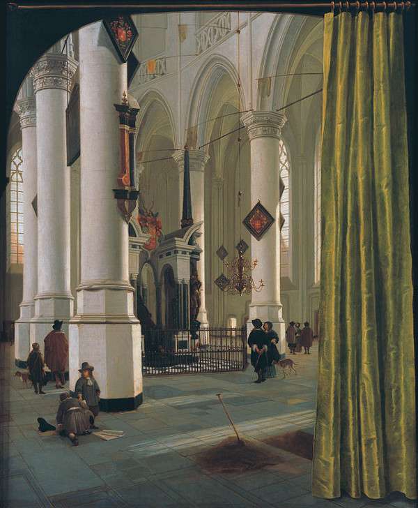 Nieuwe Kerk with the Tomb of William the Silent, Hendrick van Vliet