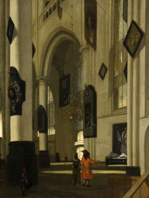 Interior of the Oude Kerk, Delft, Hendrick van Vliet