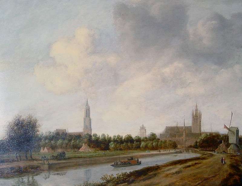 View of Delft from the North, Jn de Vos