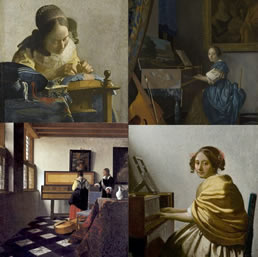 four paintings by Vermeer