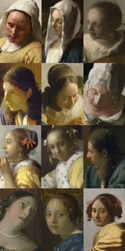 Twelve women in Vermeer's paintings