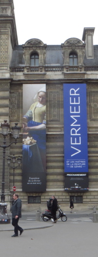 Louvre banners of special Vermeer exhibition