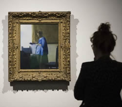 Vermeer's Woman in Blue Reading a Letter exhibited at the Minneapolis Institute of Arts Centennial Celebration