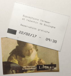 tickets for Vermeer esxhibition