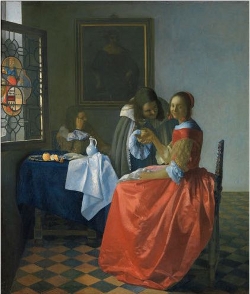 The Girl with a Wine Glass, Johannes Vermeer