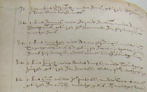 Archival record of Vermeer's baptism records