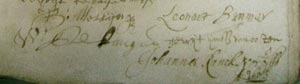 Archival record of Leonaert Bramer's appeal to Maria Thins (detail)