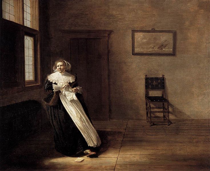 Woman Tearing a Letter, Dirck Hals