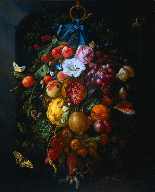 Festoon of Fruit and Flowers,  Jan Davidsz. Heem