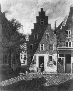 View of Houses by Dirk Laan erroneously attributed to Johannes Vermeer