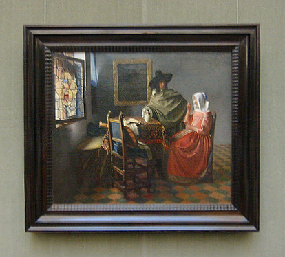 The Glass of Wine by Johannes Vermeer