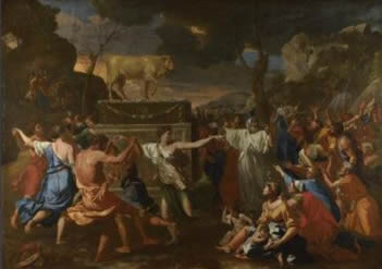Adoration of the Golden Calf, Poussin