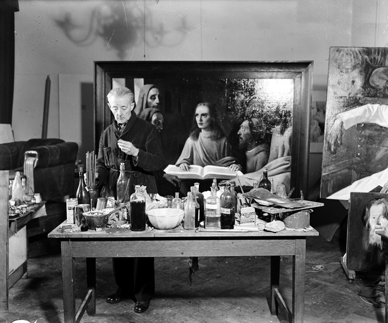 Van Meegeren painting Jesus Among the Doctors in 1945
