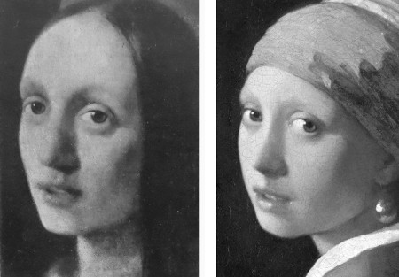 Van Meegeren and Vermeer faces