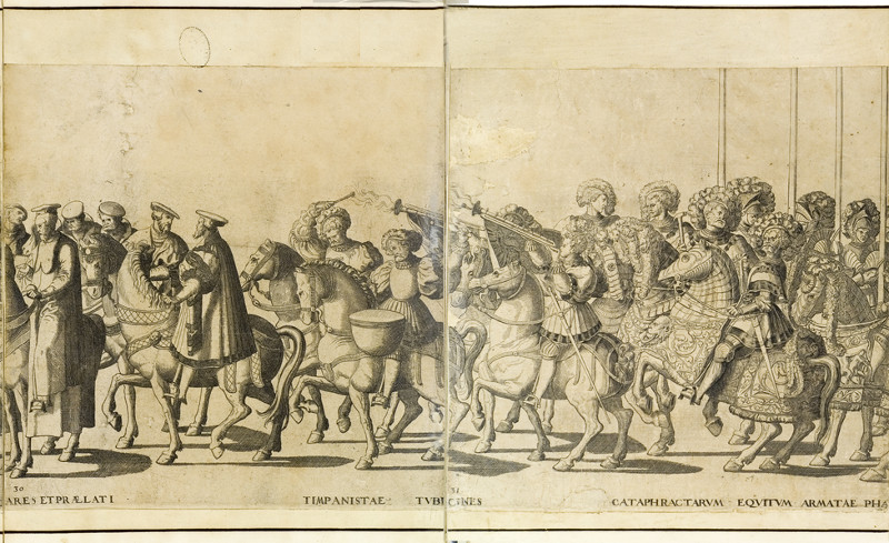 Entry for the Emperor Charles V. and Pope Clemens VII into Bologna, 24, February 1530, Nikolaus Hogenberg