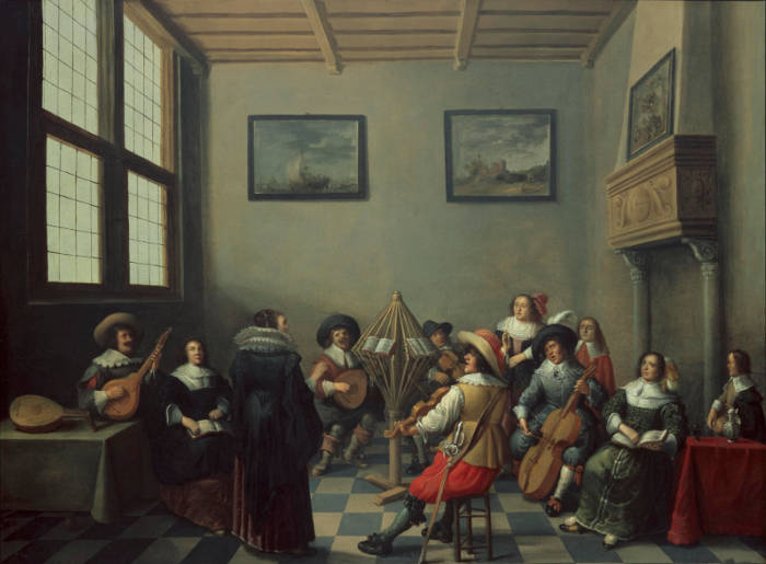 Joost Corneliszoon Droogsloot, Interior with a Musical Company