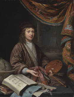 Portrait of the Artist in His Studio, Michiel van Musscher, 1673, Oil on panel, 37.4 x 28.6 cm., The Leiden Collection, New York

