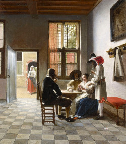 Cardplayers in a Sunlit Room, Pieter de Hooch