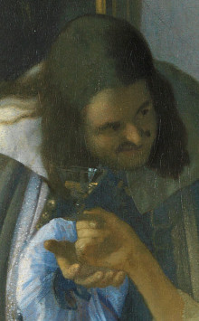 The Girl with a Wine Glass (detail), Johannes Vermeer