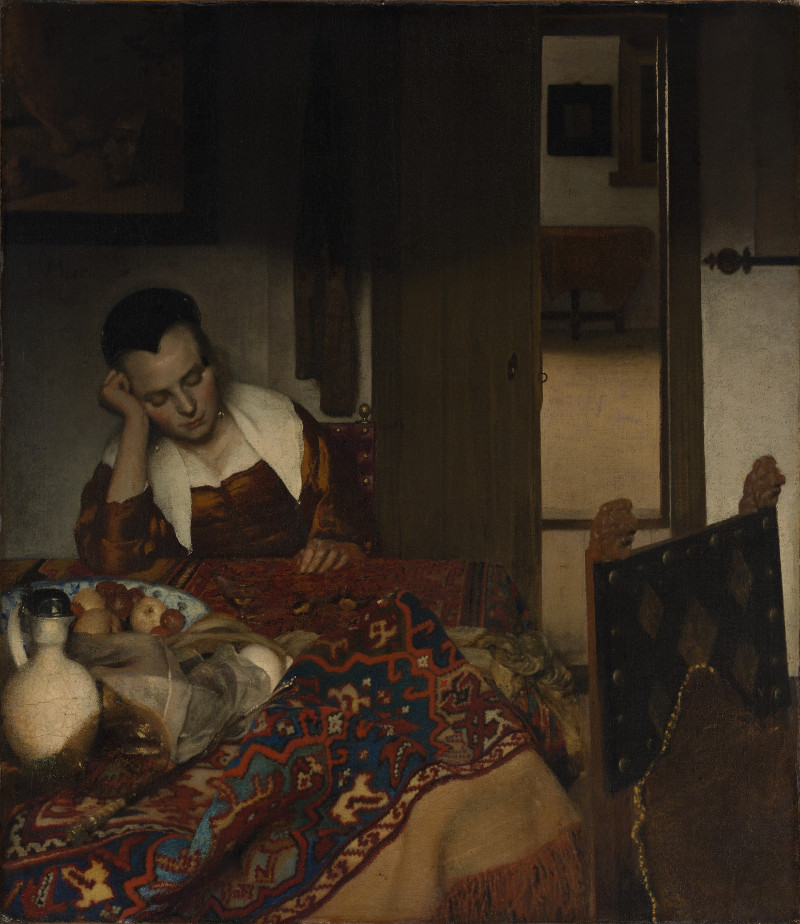 A Maid Asleep, Johannes Vermeer