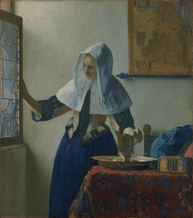 Young Woman with a Water Pitcher, Johannes Vermeer