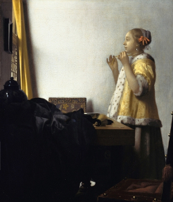 Woman with a Pearl Necklace, Johannes Vermeer