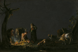 Peasants by a Fire, Leonaert Bramer