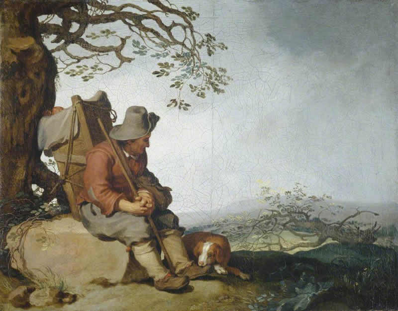 Abraham Bloemaert, A Man with a Dog in a Landscape