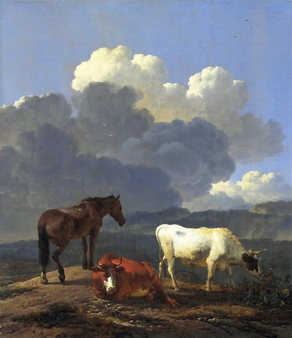 Karel Dujardin, Landscape with Cows 