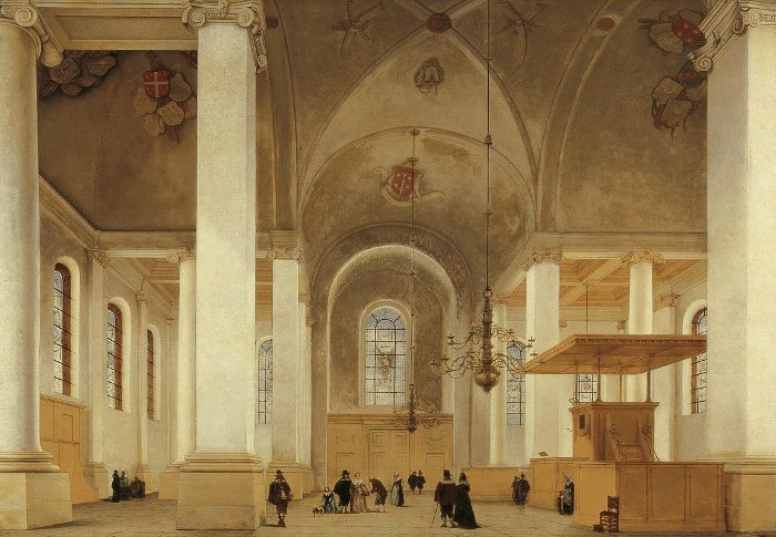 Pieter Jansz. Saenredam, Intorio or the Church of St Anne in Haarlem, Looking from West to East