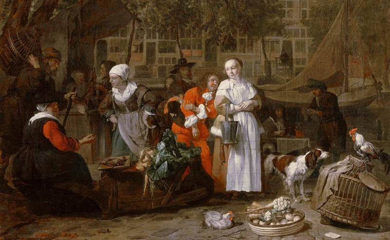 Vegetable Market in Amsterdam, Gabriel Metsu