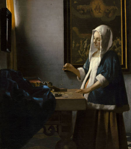 Woman Holding a Balance, Johannes Vermeer