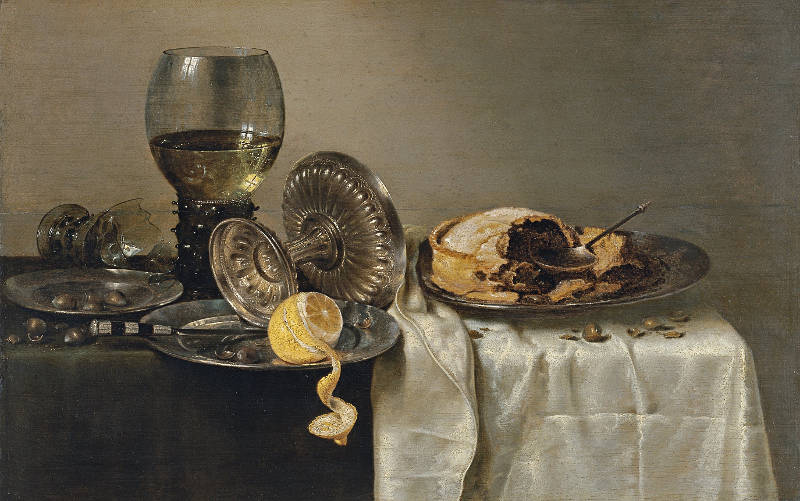 Still Life with Fruit Pie and Various Objects,  Willem Claesz. Heda