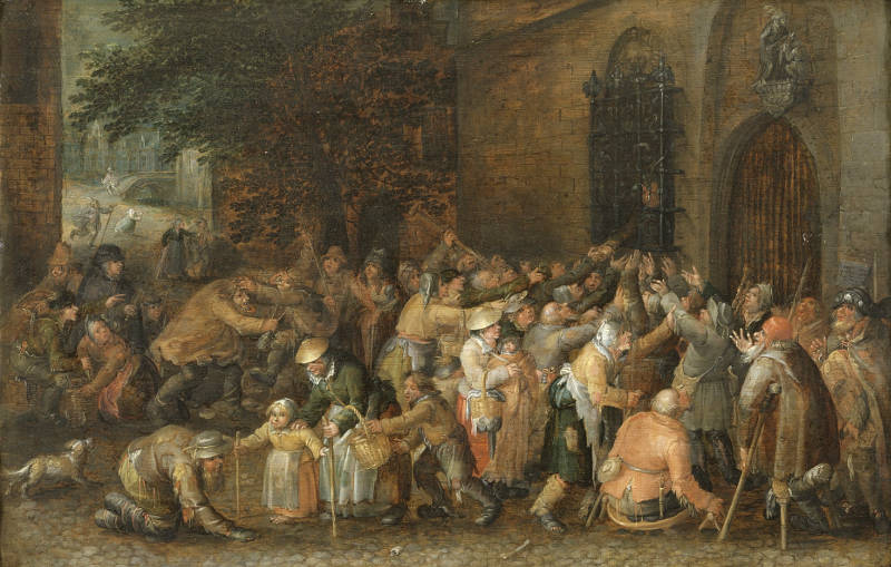 Distributing Alms, David Vinckboons