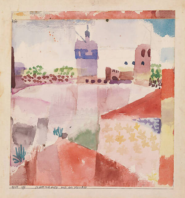 Hammamet with Its Mosque, Paul Klee (1879–1940)