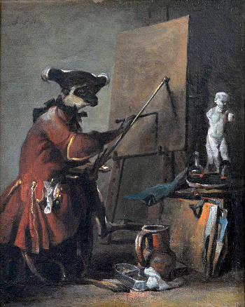 The Monkey Painter, Jean Siméon Chardin