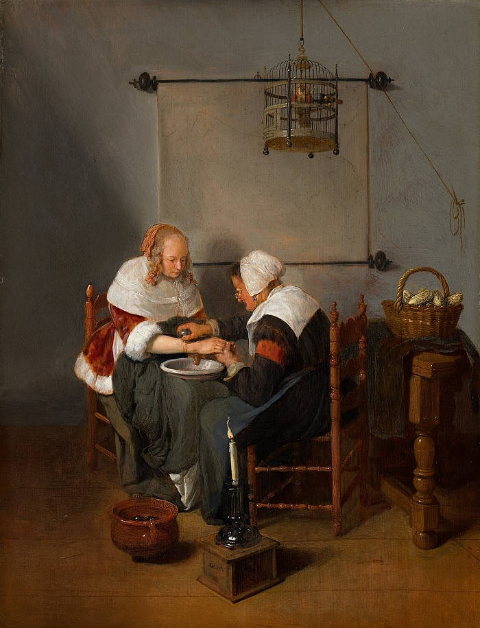 An Old Woman Bleeding a Young Woman, Quirijn van Brekelenkam